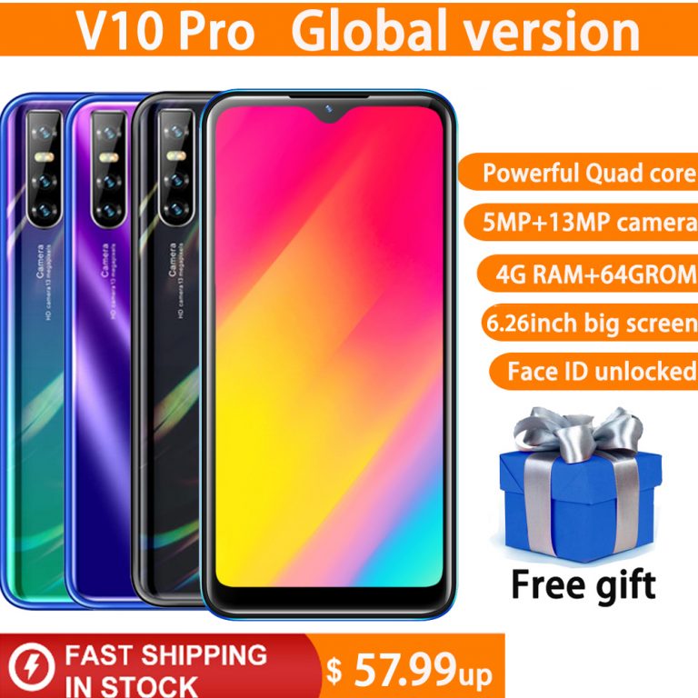 V10 Pro 4GBRAM+64GBROM Global Version smartphone android Mobile Phones