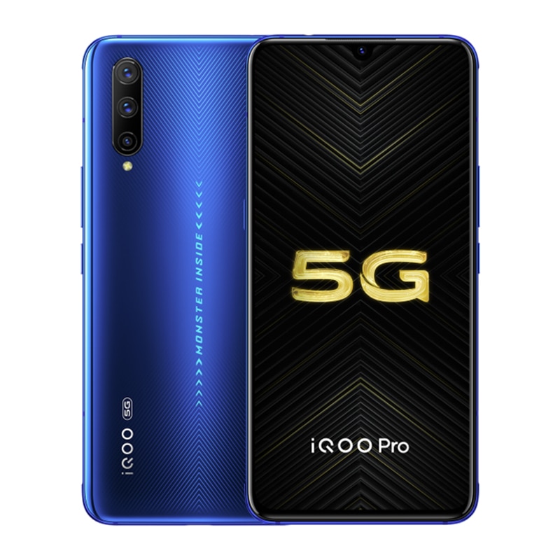 Original vivo iQOO Pro 5G Mobile Phone 6.41 inch Super AMOLED 8GB RAM 128GB ROM Snapdragon 855 Plus Android 9.0 NFC Smartphone