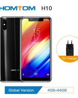 Global version HOMTOM H10 4GB 64GB Mobile Phone Android 8.1 Face ID 4G 5.85'' Octa Core 3500mAh 16MP Side Fingerprint SmartPhone