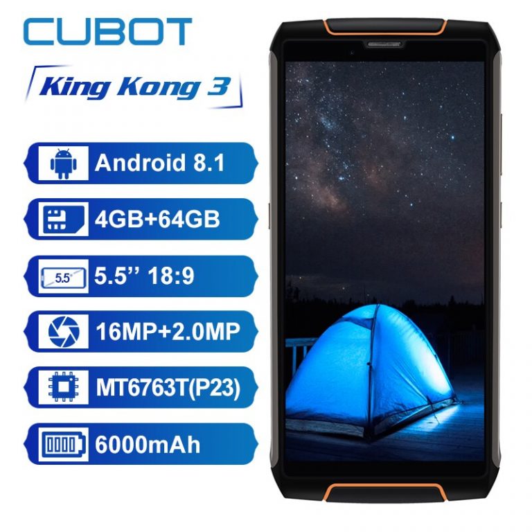 Cubot King Kong 3 IP68 Waterproof shockproof 4G Smartphone