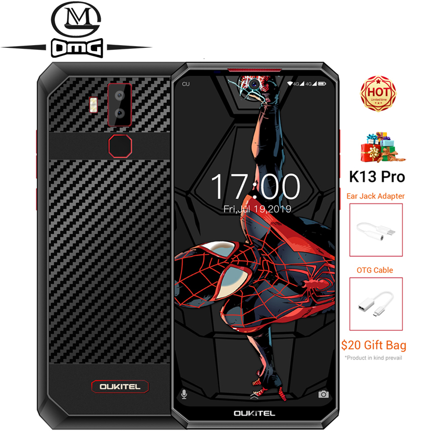 OUKITEL K13 Pro 11000mAh 4GB + 64GB Mobile Phone Android 9.0 MTK6762 Octa Core Face Recognition 6.41" 5V/6A OTA 4G Smartphone