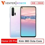 Global Version Honor 20 Pro Smartphone 8GB 256GB Kirin 980 Octa Core 48MP Four Camera 6.26'' Cell Phone 4000mAh Google Play NFC