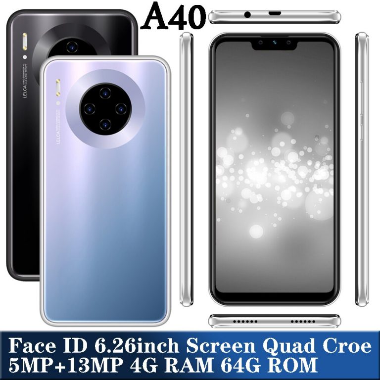 A40 smartphones quad core 4G RAM 64G ROM 5MP+13MP android mobile