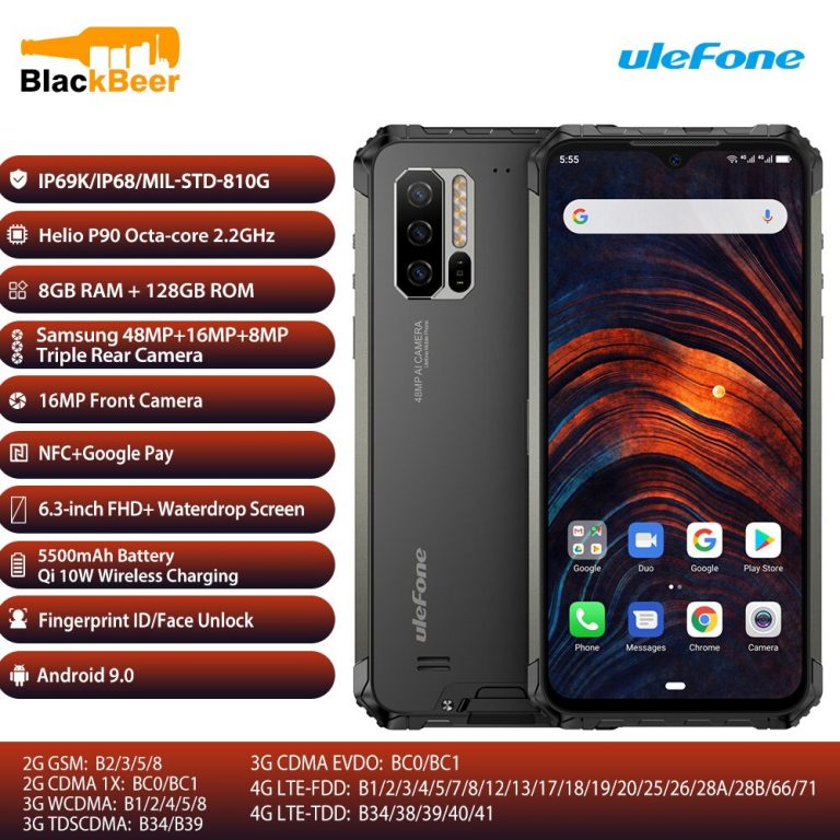 Ulefone Armor 7 6.3 Inch Dual 4G SmartPhone Helio P90 Octa Core