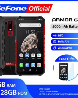 Ulefone Armor 6S Waterproof IP68 NFC Rugged Mobile Phone Helio P70 Android 9.0 6GB 128GB wireless charge Smartphone