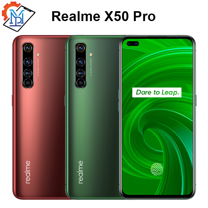 Original Realme X50 Pro 5G Moblie Phone 5.44" SuperAmoled 8GB+128GB Snapdragon 865 Android 10.0 65W Superdart Charge Smartphone