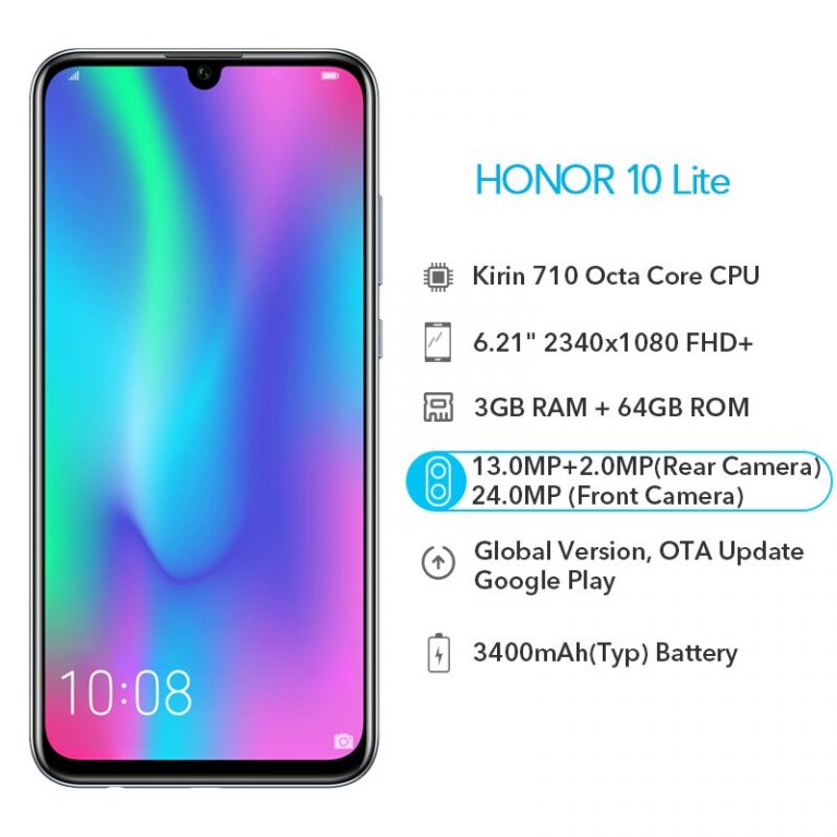 Original Global Version Honor 10 Lite 32GB Smartphone Octa Core