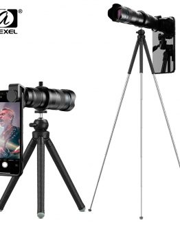 APEXEL HD 60X metal telephoto zoom lens telescope monocular mobile lens+ extendable tripod for Xiaomi Huawei all Smartphones