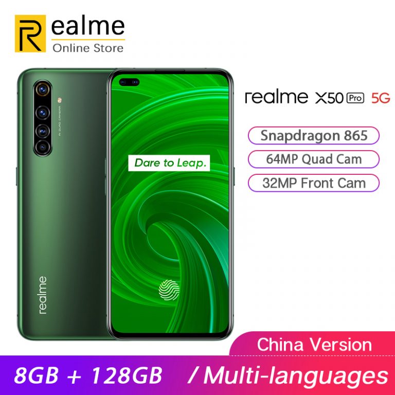Original Realme X50 Pro 5G Snapdragon 865 Smartphone 8GB 128GB Mobile Phone