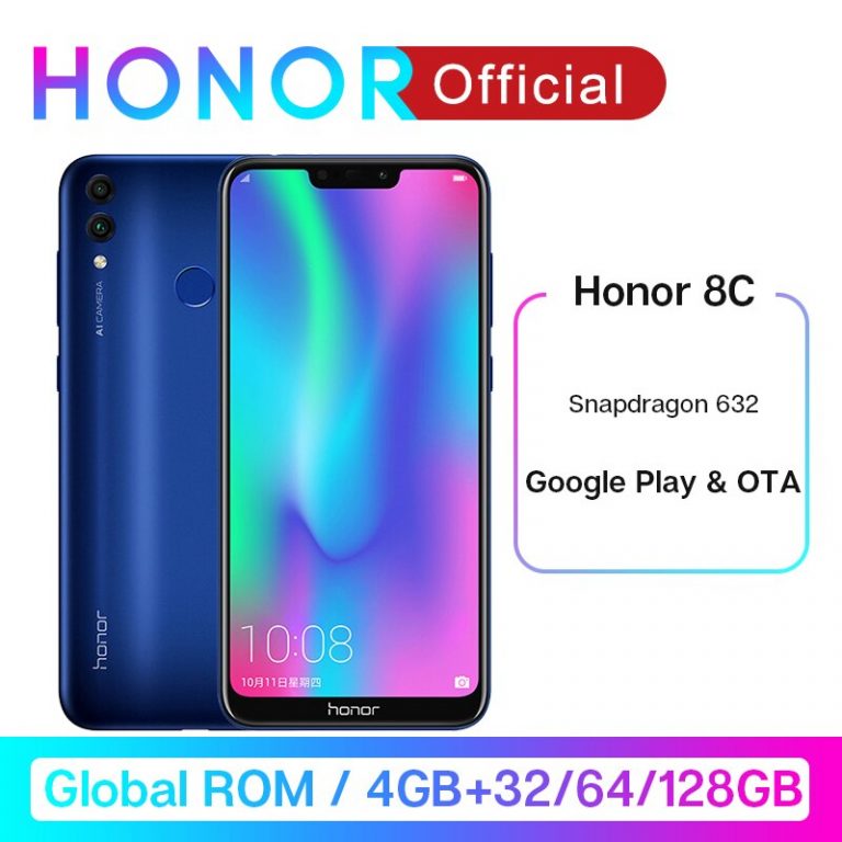 Global Rom Honor 8C 8 C Smartphone Google Play Not 8X Snapdragon