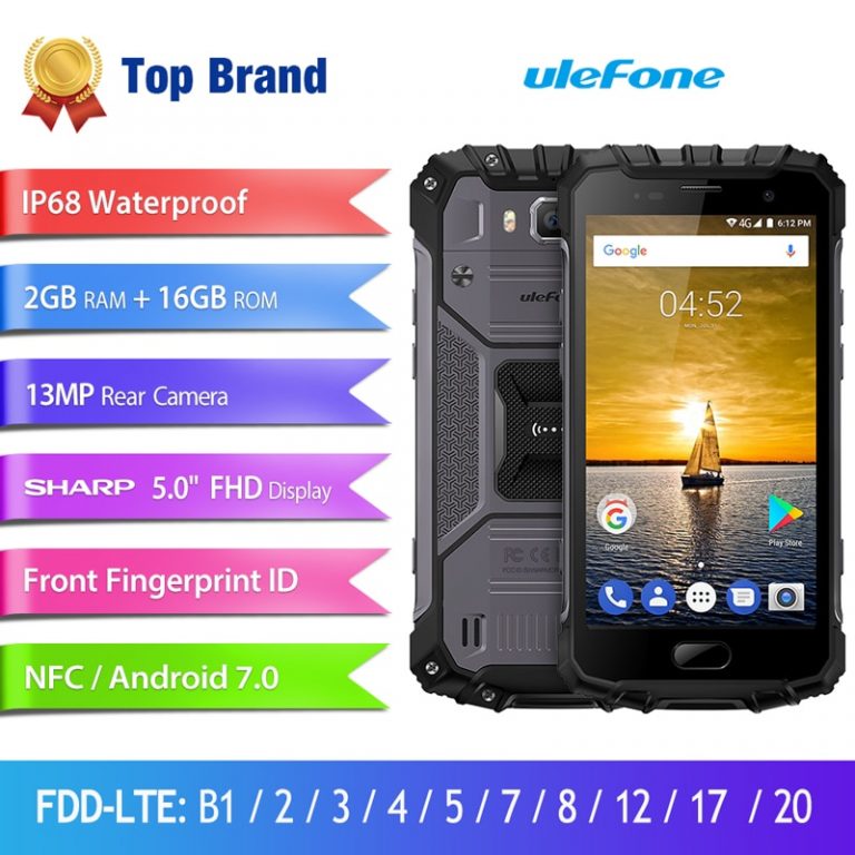 Ulefone Armor 2S IP68 Waterproof Mobile Phone Android 7.0 5.0" FHD