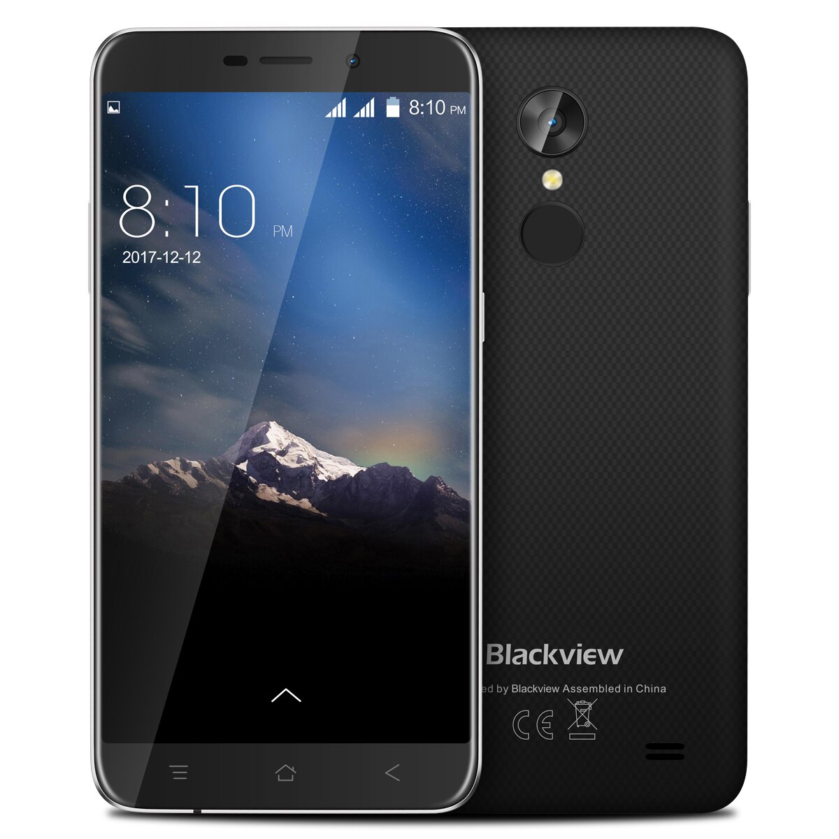 Blackview A10 Original 5.0" Mobile Phone HD 18:9 2GB+16GB Android 7.0 Quad Core Fingerprint ID 2800mAh 3G Ultra-Slim Smartphone