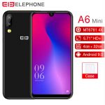 Elephone A6 Mini MT6761 Quad Core 5.7"FHD Android 9.0 Smartphone 4GB RAM 32GB/64GB ROM 16MP Face ID 4G LTE Mobile Phone