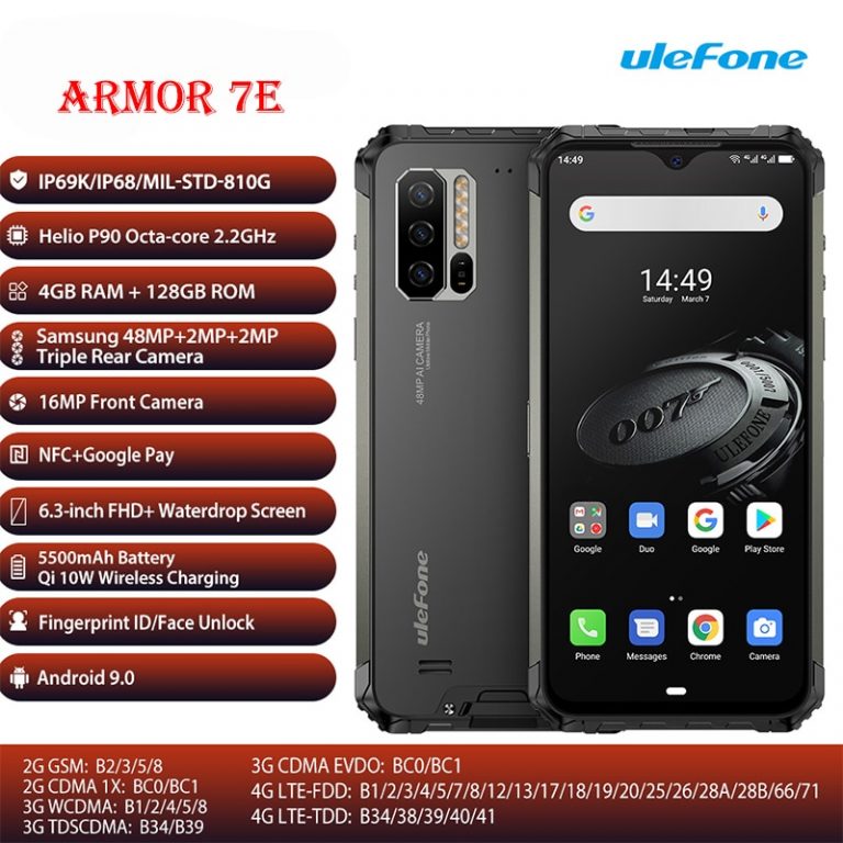 Ulefone Armor 7E Rugged Mobile Phone Helio P90+128G Smartphone