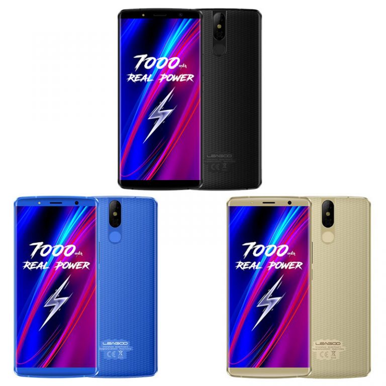 LEAGOO POWER 5 Smartphone 5.99" FHD+ 6GB RAM 64GB ROM Android 8.1 MT6763V Octa Core 7000mAh 13MP Wireless Charging Mobile Phone
