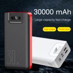 Power Bank 30000mAh TypeC Micro USB QC Fast Charging Powerbank LED