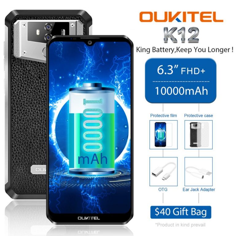 OUKITEL K12 4G Smartphone Android 9.0 Pie Octa-core 6GB+64GB 16MP