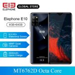 Pre Sale ELEPHONE E10 SmartPhone MT6762D Octa Core 6.5" HD+ 4000mAh 4GB 64GB Quick Charging Android 10 NFC Side Fingerprint