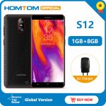 Global Version HOMTOM S12 3G Smartphone Android 6.0 5.0 inch 18:9 Full Display 1GB+8GB MTK6580 Quad Core Unlocked Mobile Phone