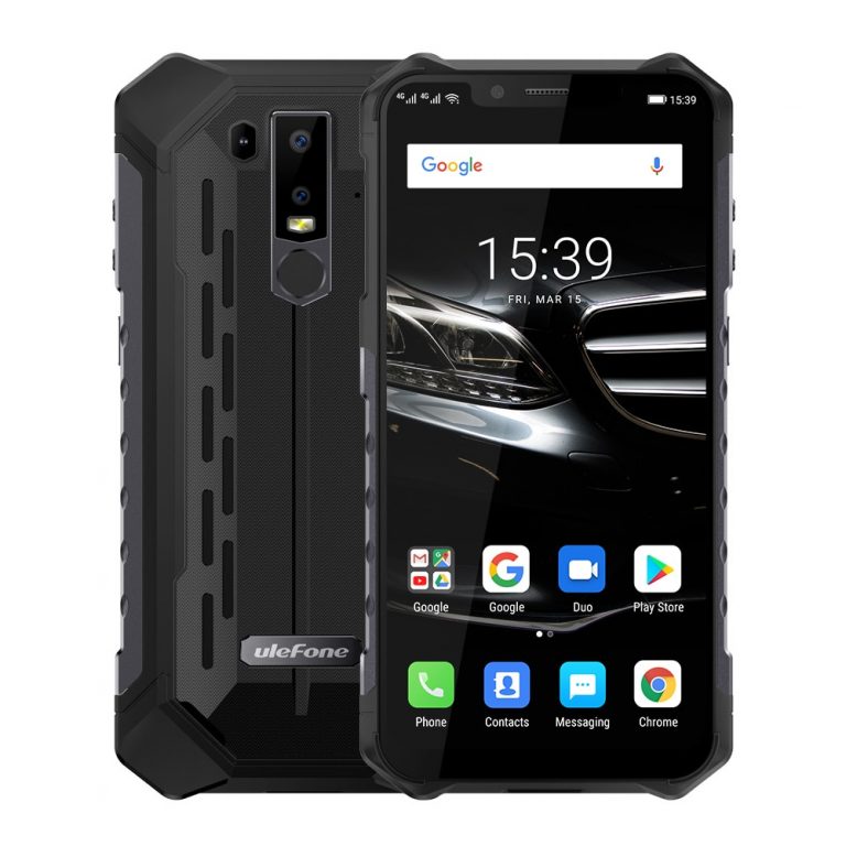 Ulefone Armor 6E Mobile Phone IP69K Waterproof Android 8.1 6.2" FHD+ Helio P7O Octa Core 4GB+64GB Wireless Charge Smartphone NFC