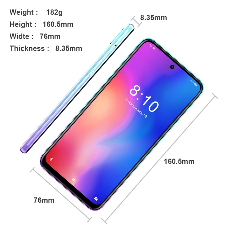 HOMTOM P30 Pro Android 9.0 4G Mobile Phone MT6763 Octa Core 4GB 64GB 4000mAh 6.41 inch Face ID 13MP+ Triple Cameras Smartphone