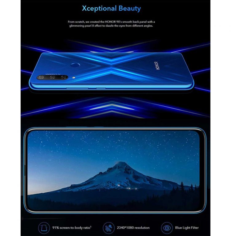 Global Version Honor 9X 4GB 128GB Mobile Phone Kirin 810 Octa core