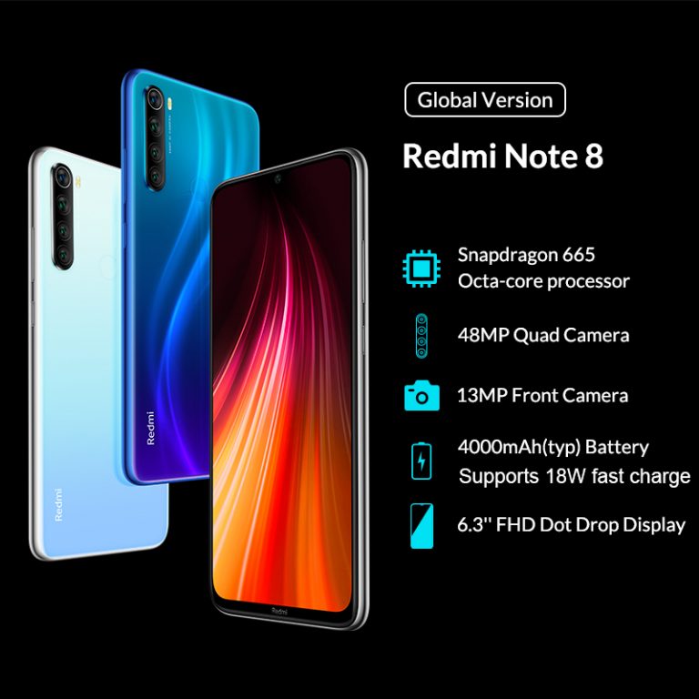 Global Version Xiaomi Redmi Note 8 4GB 128GB Smartphone 48MP Quad Camera