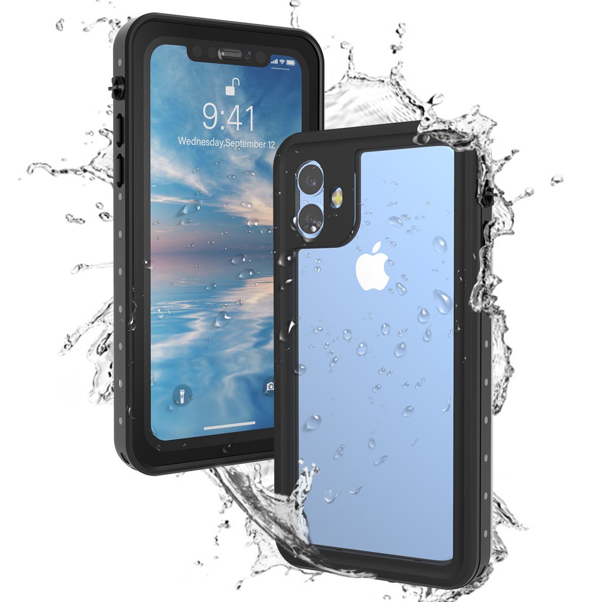 For iPhone 11 pro X XS Max XR Case IP68 Waterproof 360 Degree Protection Sports Cover for iPhone 7 8 SE 2020 Case Underwater