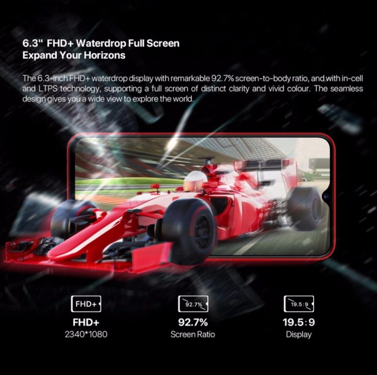 UMIDIGI F1 Android 9.0 128GB ROM 4GB RAM 6.3" FHD+ Helio P60 5150mAh