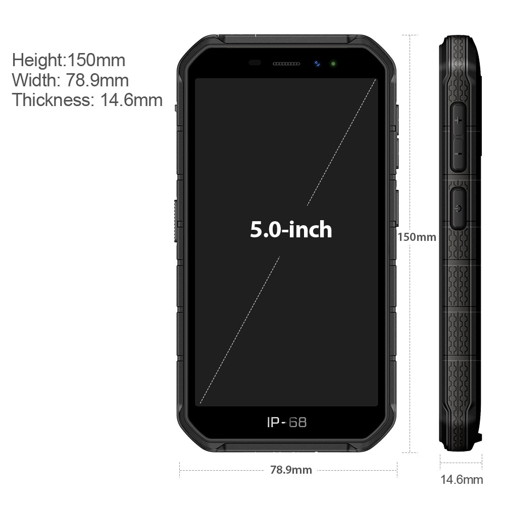 Ulefone Armor X7 Rugged Smartphone Android 10 Cell Phone 2GB 16GB ip68 Quad-core NFC 4G Mobile Phone