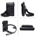 CONTACT'S FAMILY Phone Bag Case For iphone 11 pro max Messenger Leather