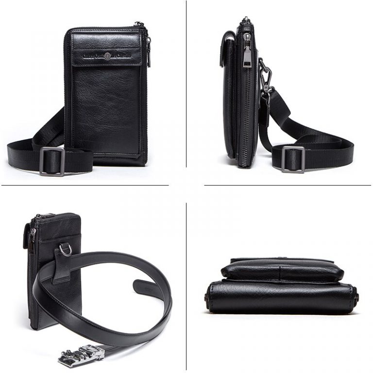 CONTACT'S FAMILY Phone Bag Case For iphone 11 pro max Messenger Leather Mini Crossbody Bag Men Wallet Cover for iphone 8 se 2020 2 CONTACT'S FAMILY Phone Bag Case For iphone 11 pro max Messenger Leather