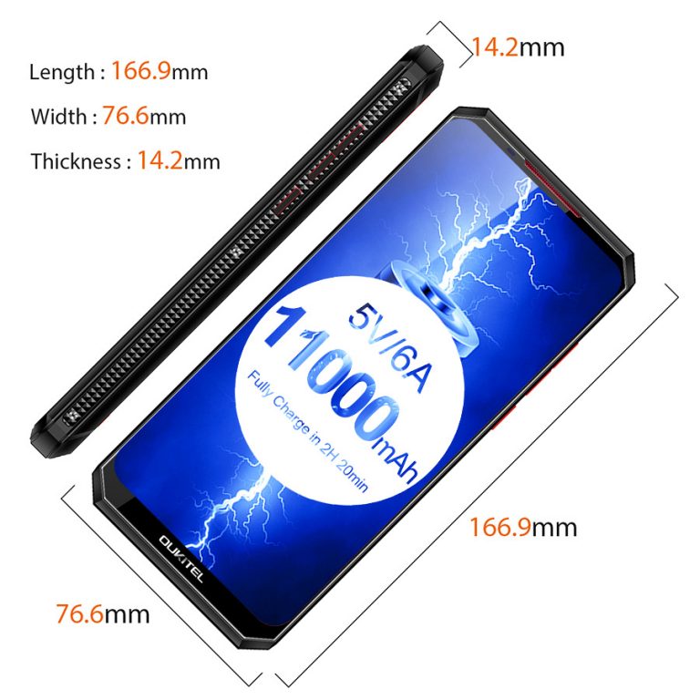 OUKITEL K13 Pro Android 9.0 Mobile Phone 6.41" 19.5:9 Screen 4G RAM