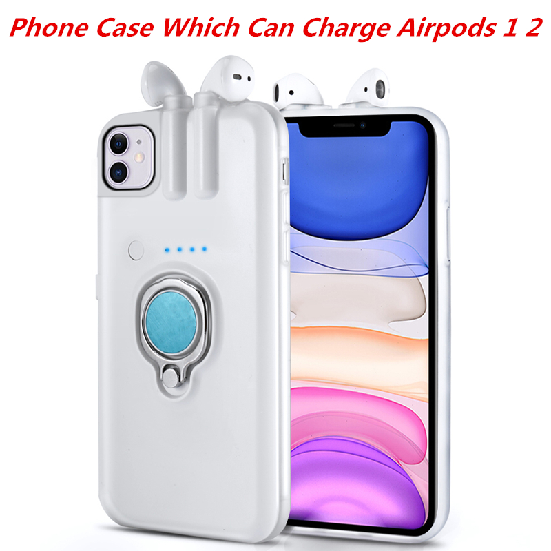 For iPhone 11 11 Pro 11 Pro Max Case iPhone SE 2020 Xs Max Xr X 8 7 6 6s Plus Case For AirPods 1 2 Charging Box Earphone Holder