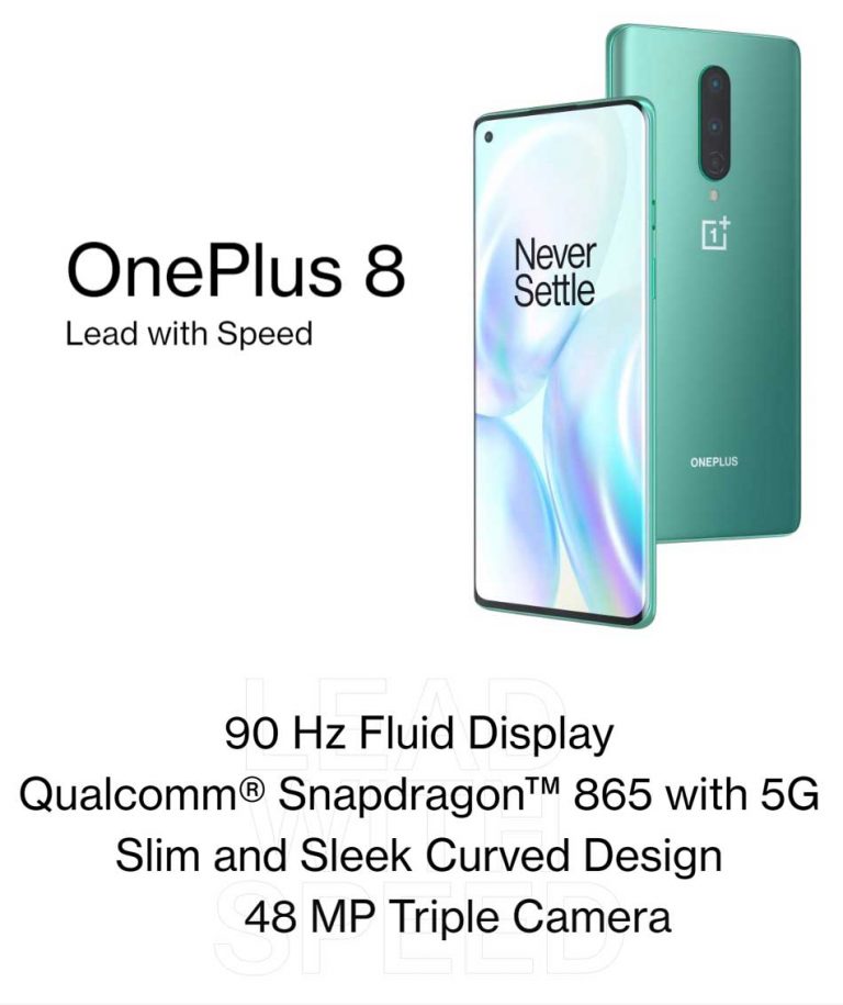 Global Firmware Oneplus 8 5G Mobile Phone 12GB 256GB /8GB 128GB 6.55"