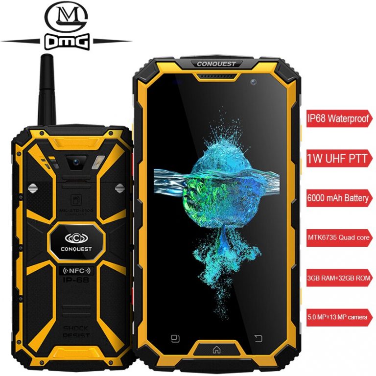Conquest S8 Smartphone - Durable and Reliable Outdoor Mobile with IP68 Waterproof Design