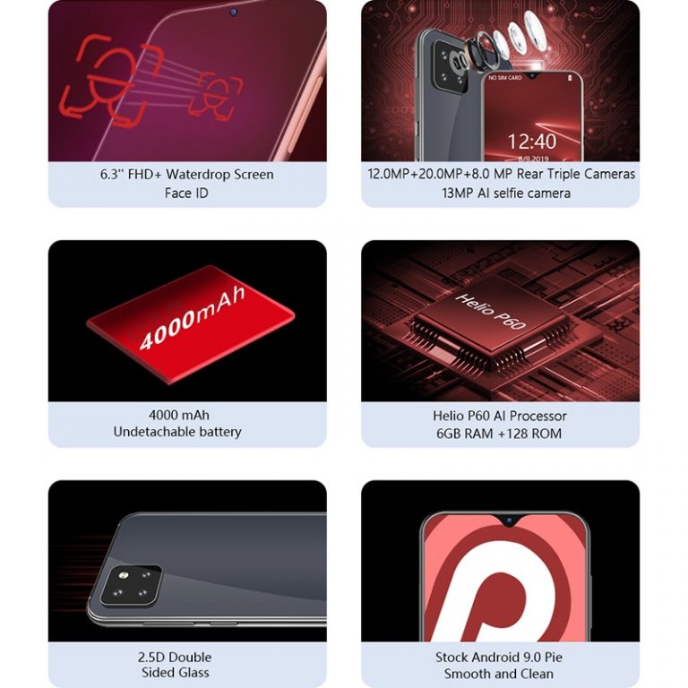 Cubot X20 Pro 6GB 128GB AI Mode Triple Cameras Android 9.0 Octa Core Helio