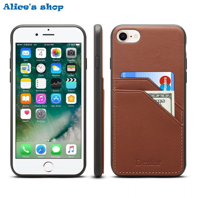 Luxury Genuine Leather & TPU Silicone Shockproof Case For Apple iPhone SE 2020 Full Protection Back Card Holder Phone Cover Case 2 Luxury Genuine Leather & TPU Silicone Shockproof Case For Apple iPhone