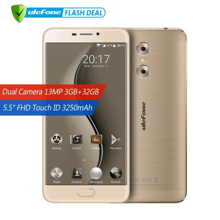 Ulefone Gemini Dual Back Cameras Mobile Phone 5.5 inch FHD Quad Core