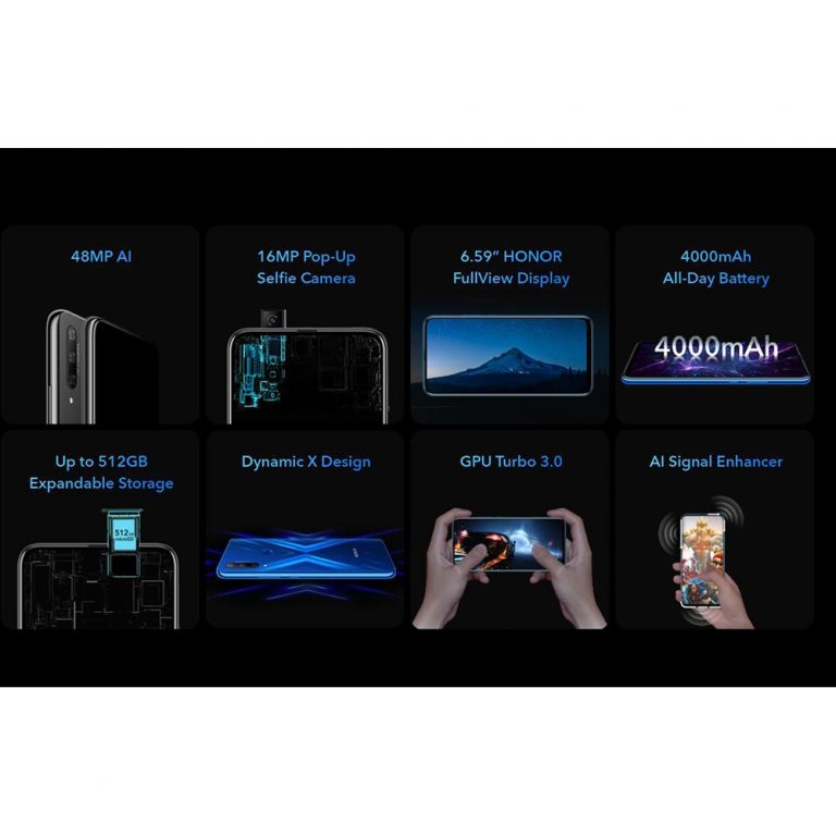 Global Version Honor 9X 4GB 128GB Mobile Phone Kirin 810 Octa core