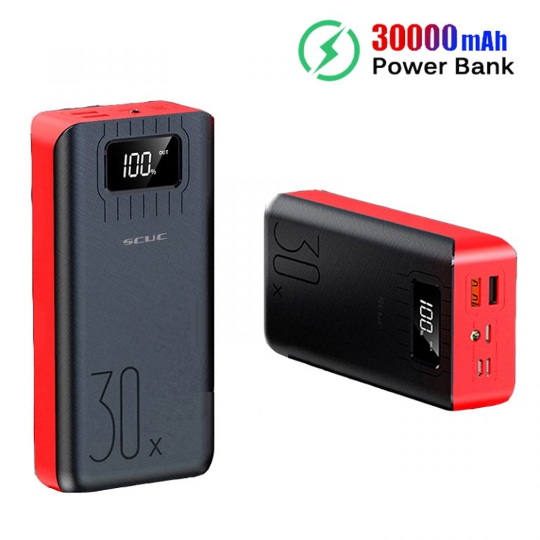 Power Bank 30000mAh TypeC Micro USB QC Fast Charging Powerbank LED Display Portable External Battery Charger For phone tablet