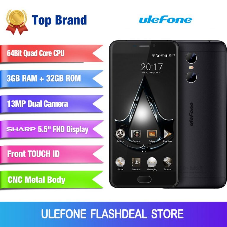 Ulefone Gemini Dual Back Cameras Mobile Phone 5.5 inch FHD Quad Core