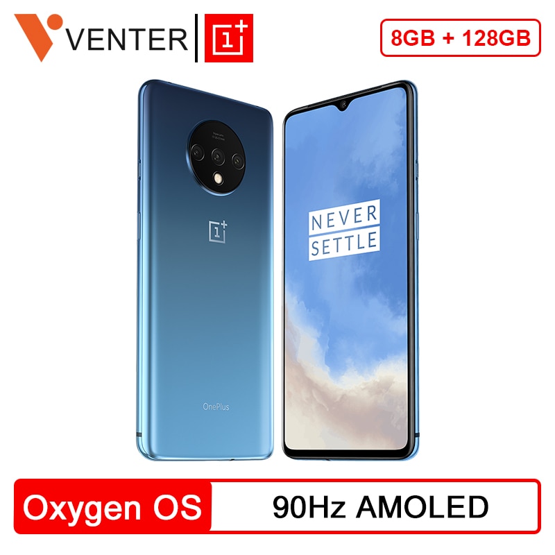 Global ROM OnePlus 7T 8GB 128GB Snapdragon 855+ Smartphone 6.55'' 90Hz AMOLED Screen 48MP Triple Cam 3800mAh NFC Android 10