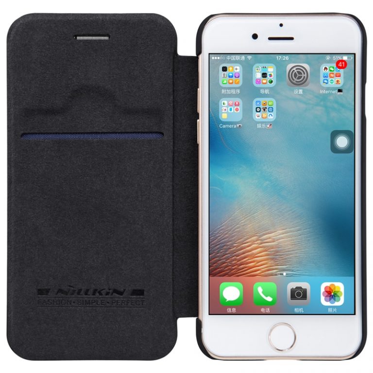For iPhone SE 2020 Flip Case Cover Nillkin Qin Vintage Leather Card Pocket Wallet