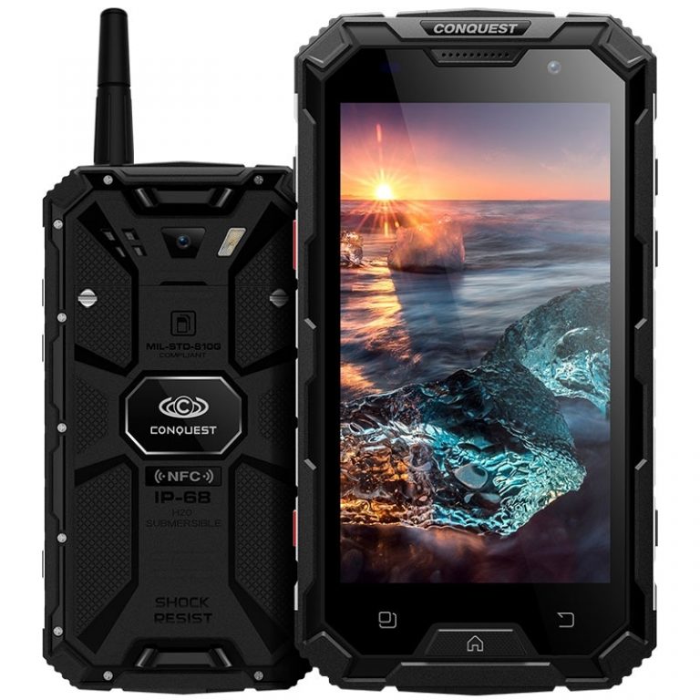 Conquest S8 Smartphone Waterproof 5.0" IPS Android 7.0 MTK6753 Octa Core 3GB RAM 32GB ROM 4G 16MP 6000mAh Walkie talkie OTG NFC