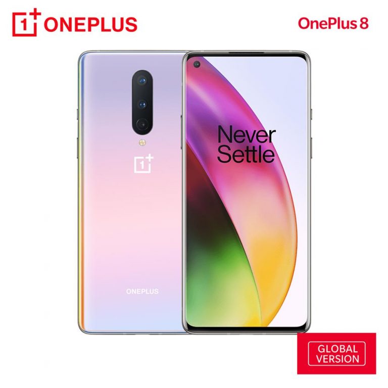 OnePlus 8 5G Smartphone Global Version 12GB 256GB Snapdragon 865 Octa Core 48 MP Triple Came 6.55" 90Hz 4300mAh Warp 30T UFS 3.0