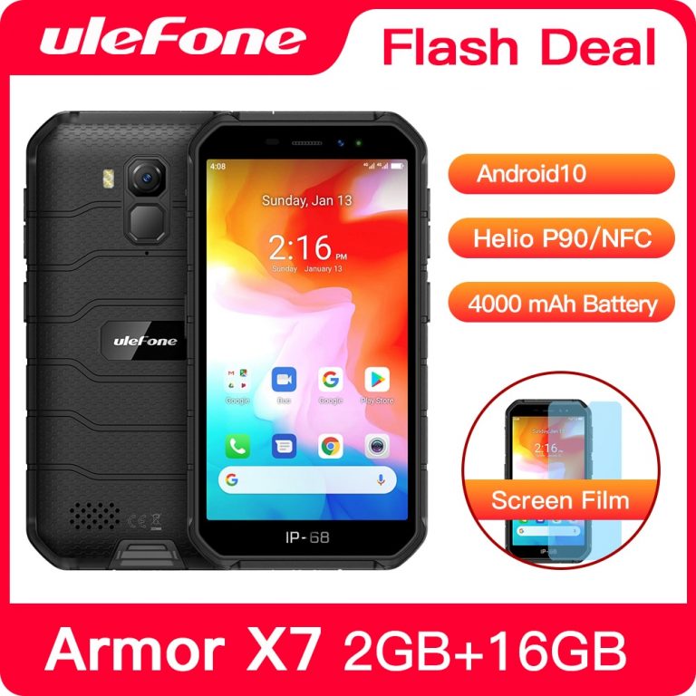 Ulefone Armor X7 Rugged Smartphone Android 10 Cell Phone 2GB 16GB