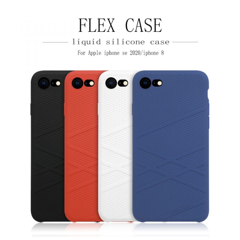 For iphone 8 Flex Case iphone se 2020 case For iphone x/xs NILLKIN FLEX Liquid Silicone Case Soft Back cover case bag bumper