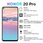 Global Version Honor 20 Pro Smartphone Kirin 980 Octa Core 7nm Google Play