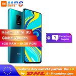 Xiaomi Redmi Note 9S 64GB 4GB Global Version smartphone Snapdragon